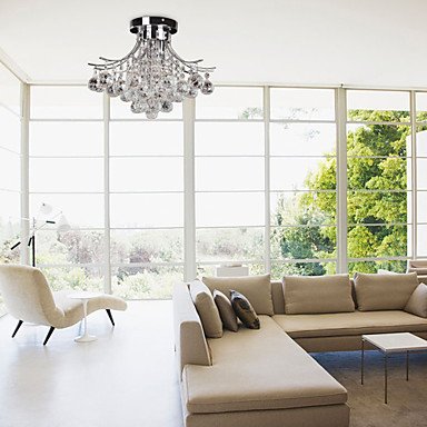 chrome finish crystal chandelier with 3 lights