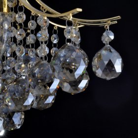 crystal chandelier with 3 lights - linear design