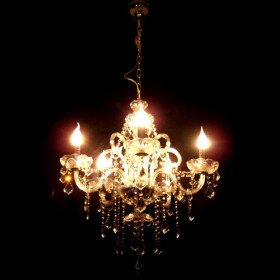 crystal chandelier with 5 lights (candle shape design) crystal chandelier with 5 lights (candle shape design)