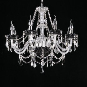 crystal chandelier with 8 lights - graceful candle featured style