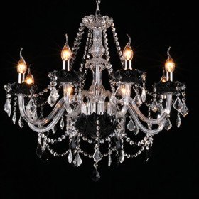 crystal chandelier with 8 lights - graceful candle featured style