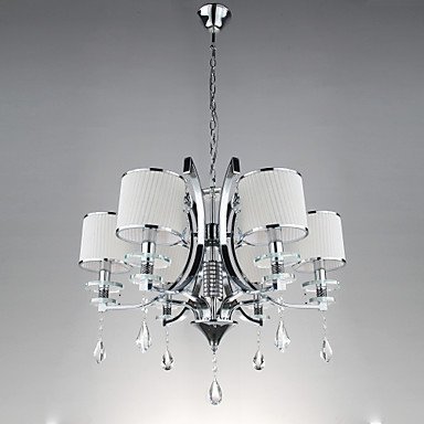 elegant luxury crystal 6 light chandelier