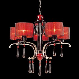 iron and crystal chandelier with 5 lights iron and crystal chandelier with 5 lights