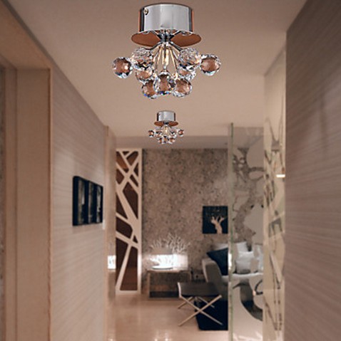k9 crystal chandelier flush mount in floral shape (g4 bulb base)
