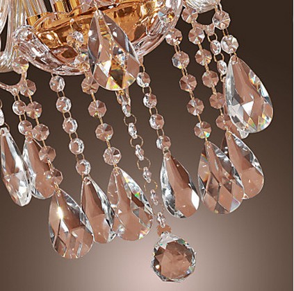 luxuriant crystal chandelier with 6 lights