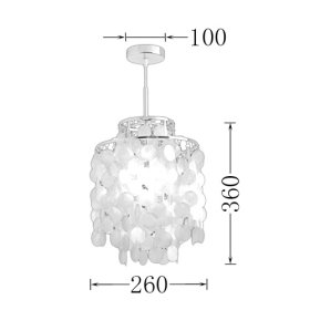mini white shell pendant chandelier