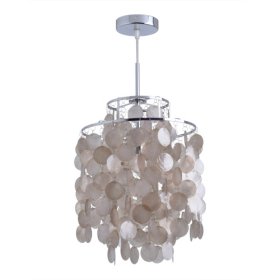 mini white shell pendant chandelier