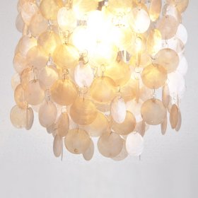 mini white shell pendant chandelier