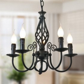 new black chandelier with 5 lights in classic style new black chandelier with 5 lights in classic style