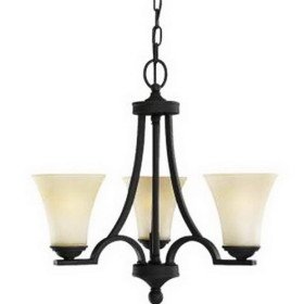 new elegant chandelier with 3 lights in warm white shade