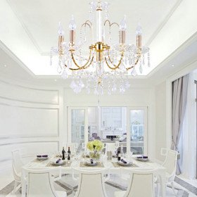 new elegant crystal chandelier with 6 lights