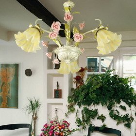 new floral chandelier with 3 lights in rose decoration new floral chandelier with 3 lights in rose decoration