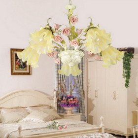 new floral chandelier with 5 lights in rose decoration new floral chandelier with 5 lights in rose decoration