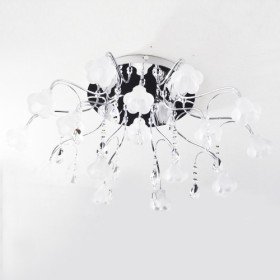 new k9 crystal ball lampshade 16-light chandelier floral shaped
