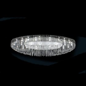 stainless steel crystal 24-light chandelier in round stainless steel crystal 24-light chandelier in round