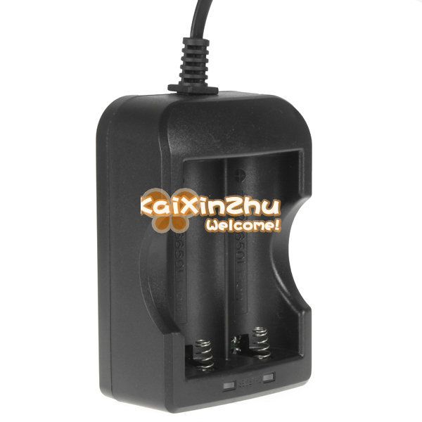 2-slot li-ion battery charger for 26650 18650 rechargeable lithium battery with led light