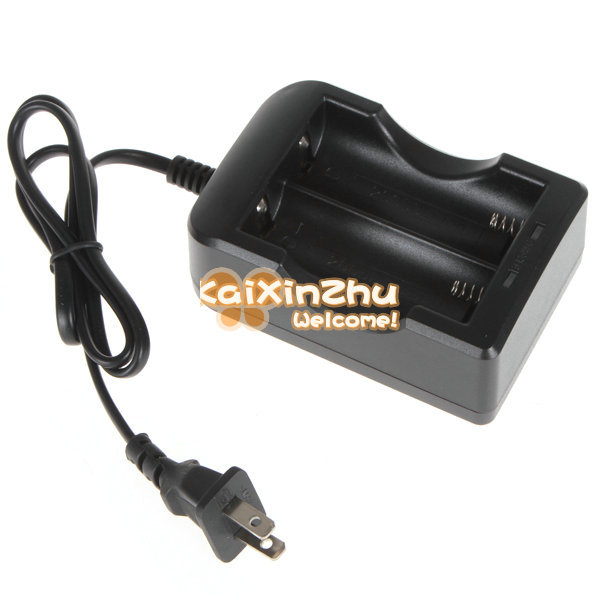 2-slot li-ion battery charger for 26650 18650 rechargeable lithium battery with led light