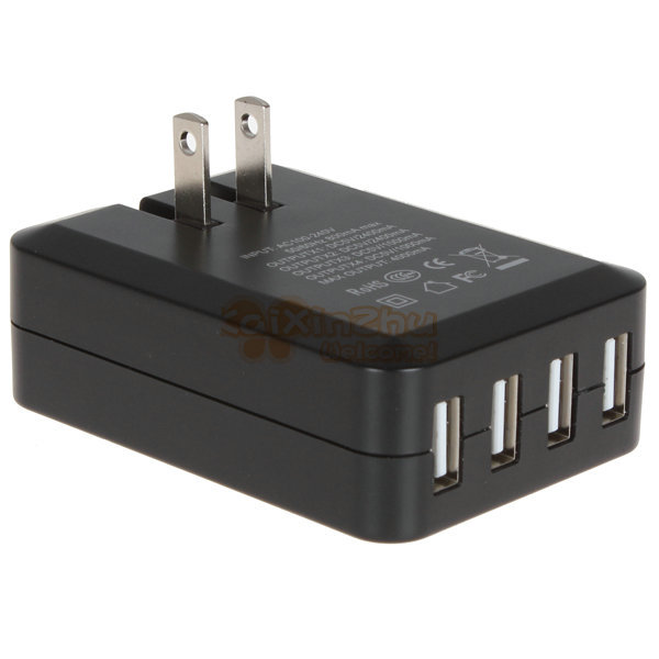 digiyes 20w 4 four port usb wall charger plug adapter for iphone samsung digital camera mp3 mp4 etc