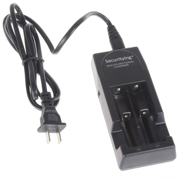 securitylng tr-001 smart intelligent rechargeable battery charger for 18650 10440 14500 16340 10430 - us / uk / eu ac plug