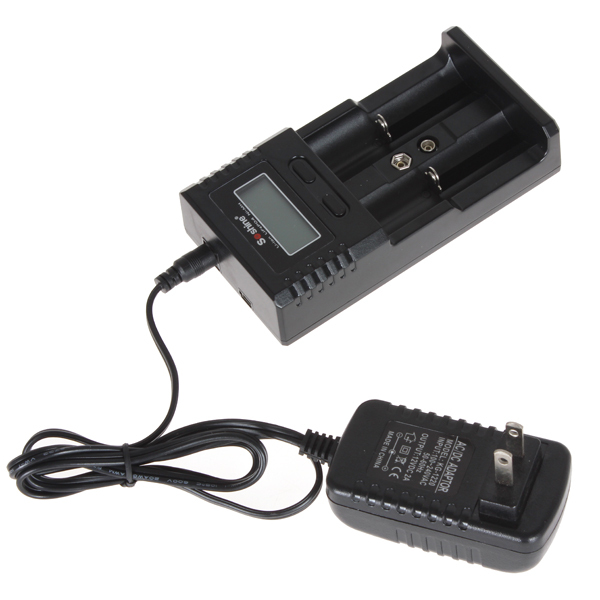soshine h2 universal lcd intelligent smart battery charger for 26650 18650 16340 aa aaa c battery + car charger + retail box