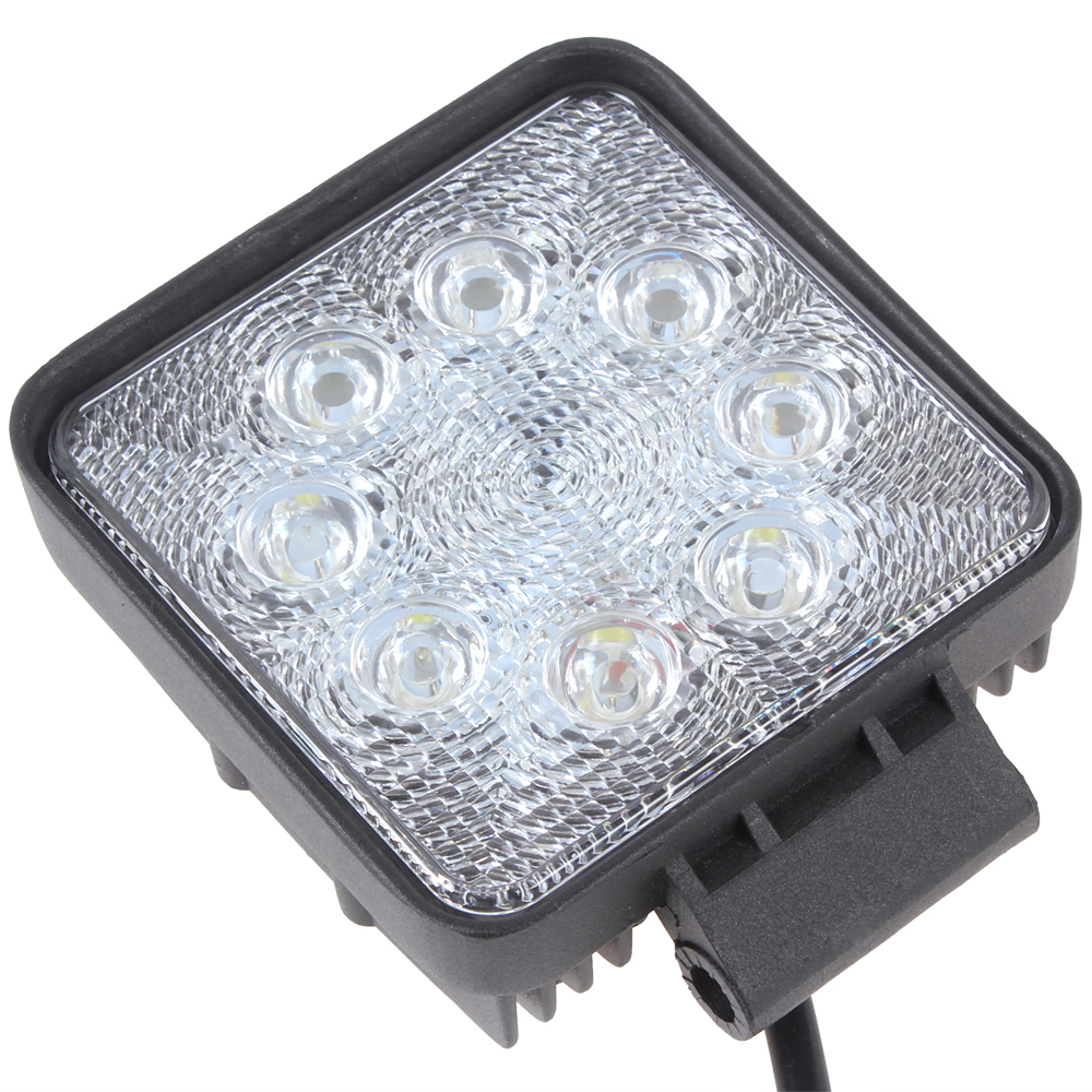 1600lm 24w high power square car offroad led working light off road led work lamp with 8x 3w bead leds for truck jeep atv boat