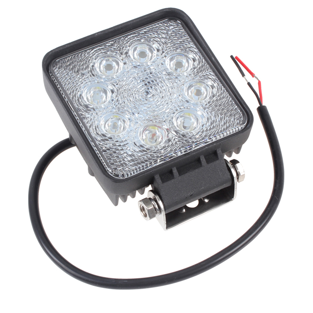1600lm 24w high power square car offroad led working light off road led work lamp with 8x 3w bead leds for truck jeep atv boat