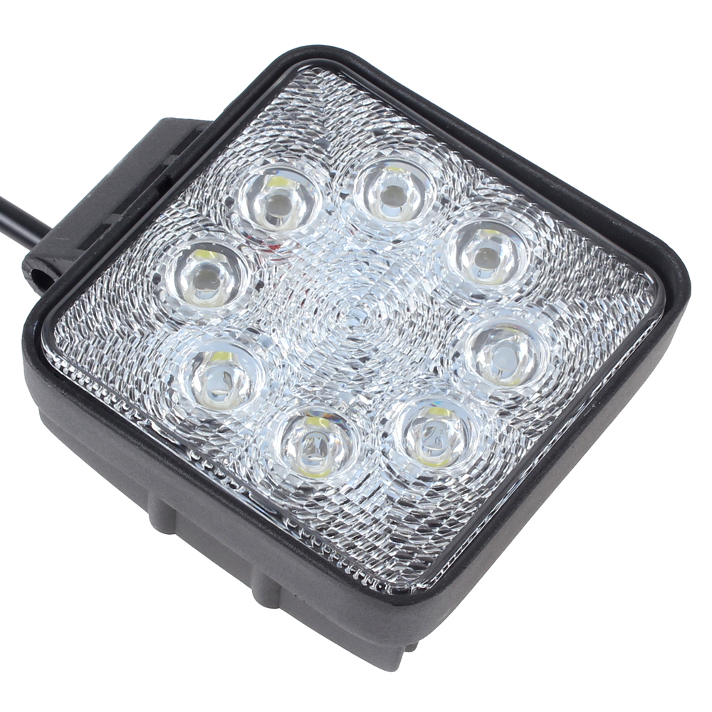1600lm 24w high power square car offroad led working light off road led work lamp with 8x 3w bead leds for truck jeep atv boat