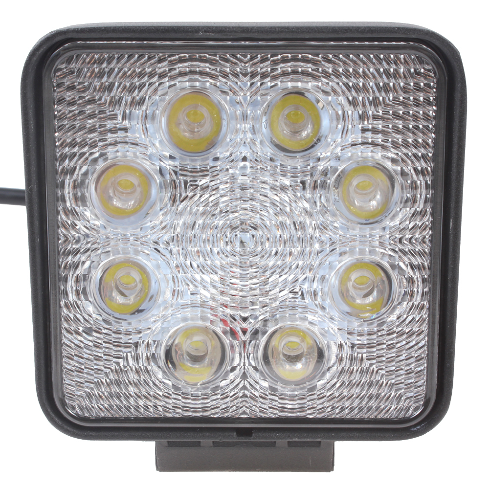 1600lm 24w high power square car offroad led working light off road led work lamp with 8x 3w bead leds for truck jeep atv boat
