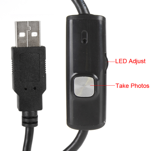 2m cable handheld mini usb endoscope borescope tube snake 10mm inspection camera with 4 leds / ip66 waterproof