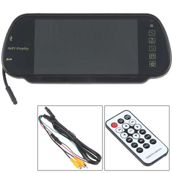 7 inch color tft lcd mp5 car rear view mirror monitor auto vehicle parking rearview monitor sd/usb fm radio for reverse camera