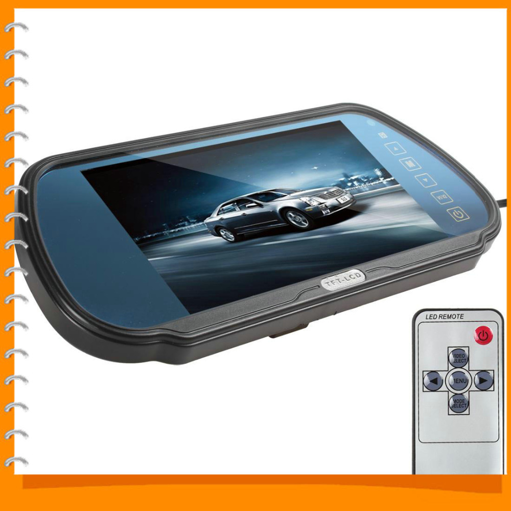 7 inch color tft lcd widescreen touch button car rearview mirror monitor 7'' parking reverse rear view monitor 2ch video input 7 inch color tft lcd widescreen touch button car rearview mirror monitor 7'' parking reverse rear view monitor 2ch video input