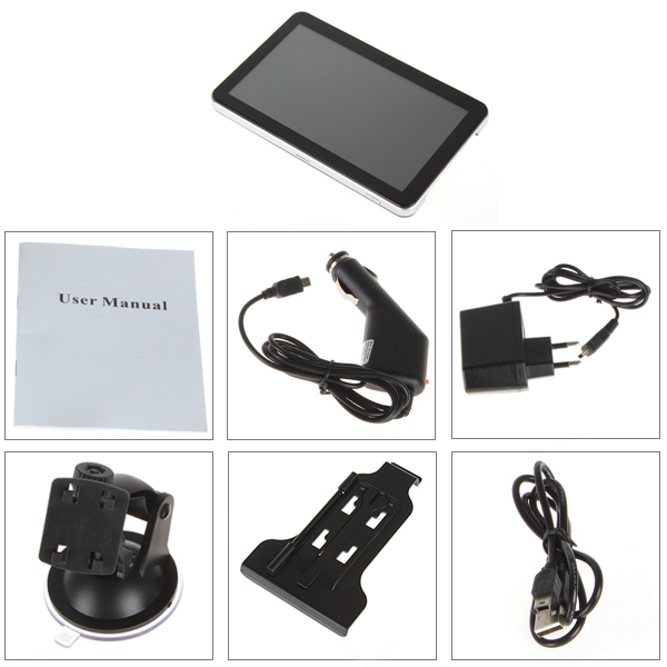 professional 7 inch tft lcd 4gb auto car gps navigation 7'' vehicle navigator system with fm radio mp3 mp4 usb sd