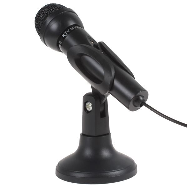 handheld wired pc computer microphone stereo audio desktop laptop mic for oneself sing upload / video chat / network ktv