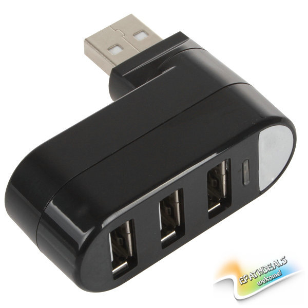yxh-20 rotatable high speed 3 port usb hub 2.0 usb splitter adapter for notebook / tablet computer pc peripherals accessories