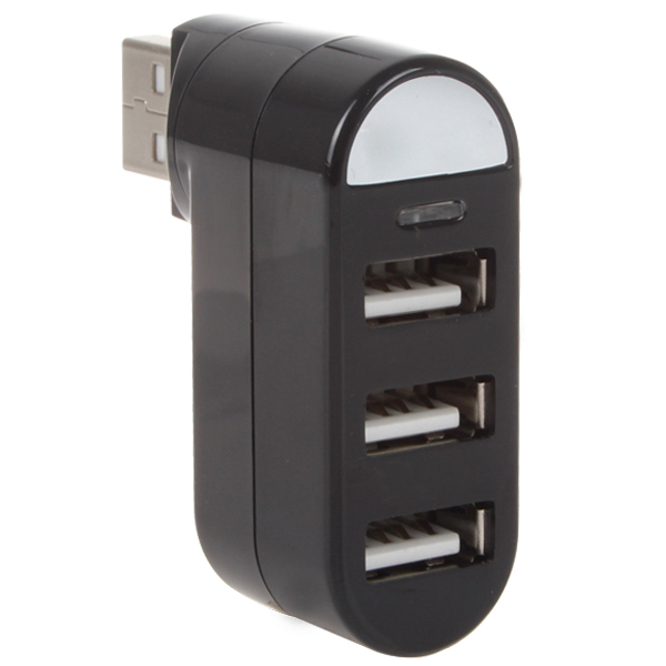 yxh-20 rotatable high speed 3 port usb hub 2.0 usb splitter adapter for notebook / tablet computer pc peripherals accessories