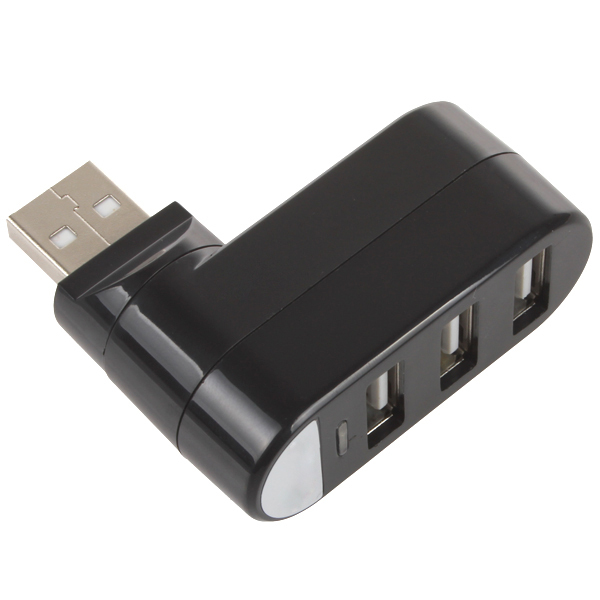 yxh-20 rotatable high speed 3 port usb hub 2.0 usb splitter adapter for notebook / tablet computer pc peripherals accessories
