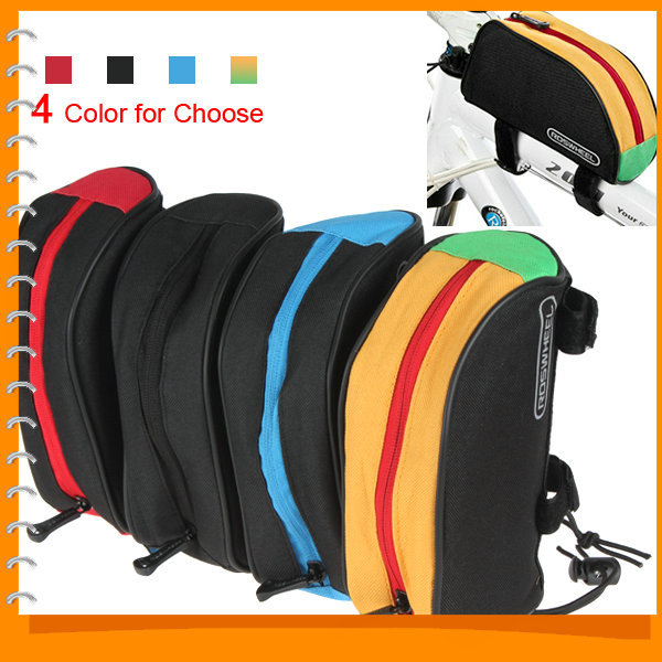 roswheel road mountain bike frame bag cycling bicycle front tube pipe bag pouch with 2 velcro straps - 4 optional colors roswheel road mountain bike frame bag cycling bicycle front tube pipe bag pouch with 2 velcro straps - 4 optional colors