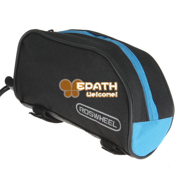 roswheel road mountain bike frame bag cycling bicycle front tube pipe bag pouch with 2 velcro straps - 4 optional colors