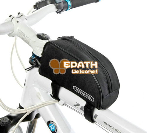 roswheel road mountain bike frame bag cycling bicycle front tube pipe bag pouch with 2 velcro straps - 4 optional colors