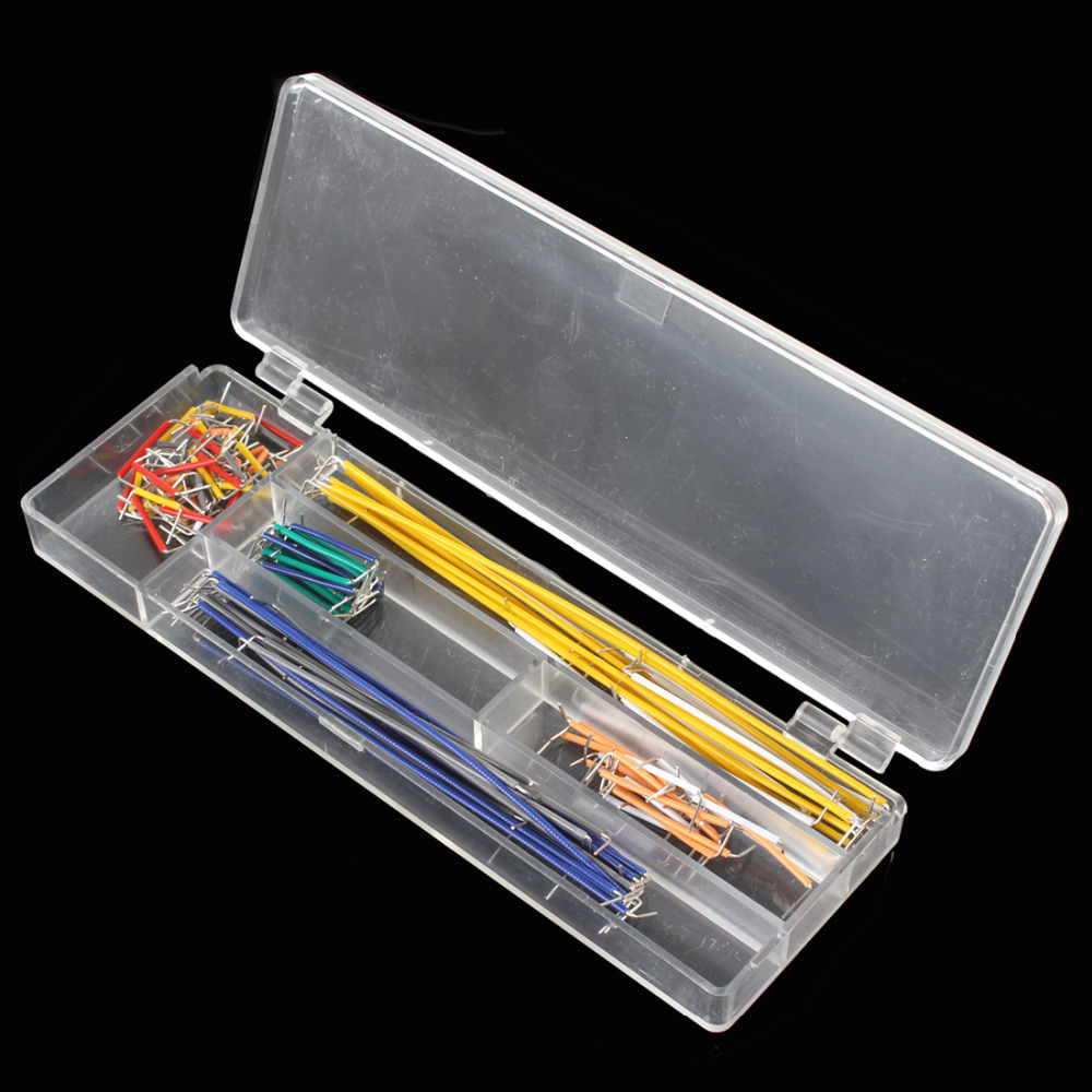 140 pcs u shape solderless breadboard jumper cable wire kit for shield with box