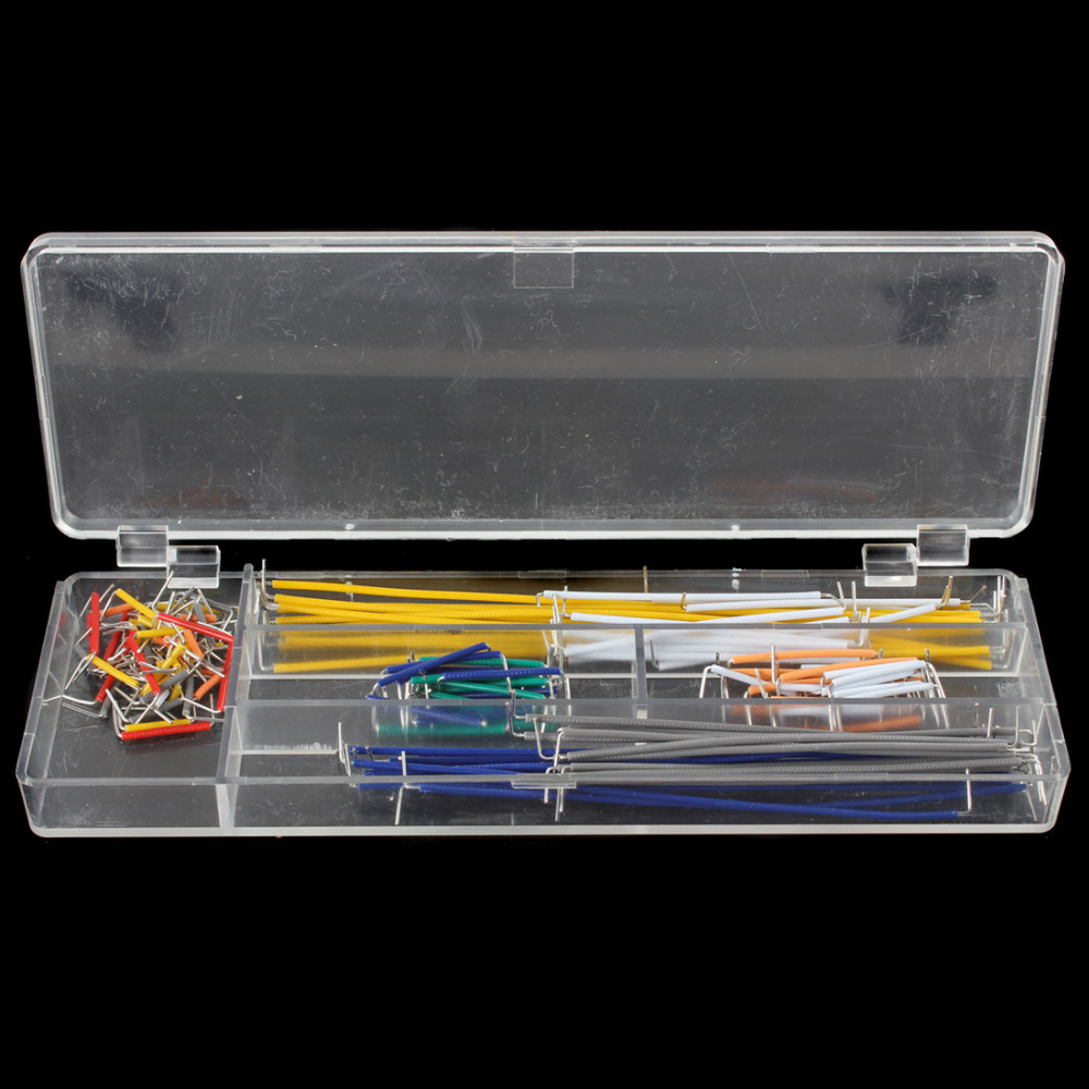 140 pcs u shape solderless breadboard jumper cable wire kit for shield with box