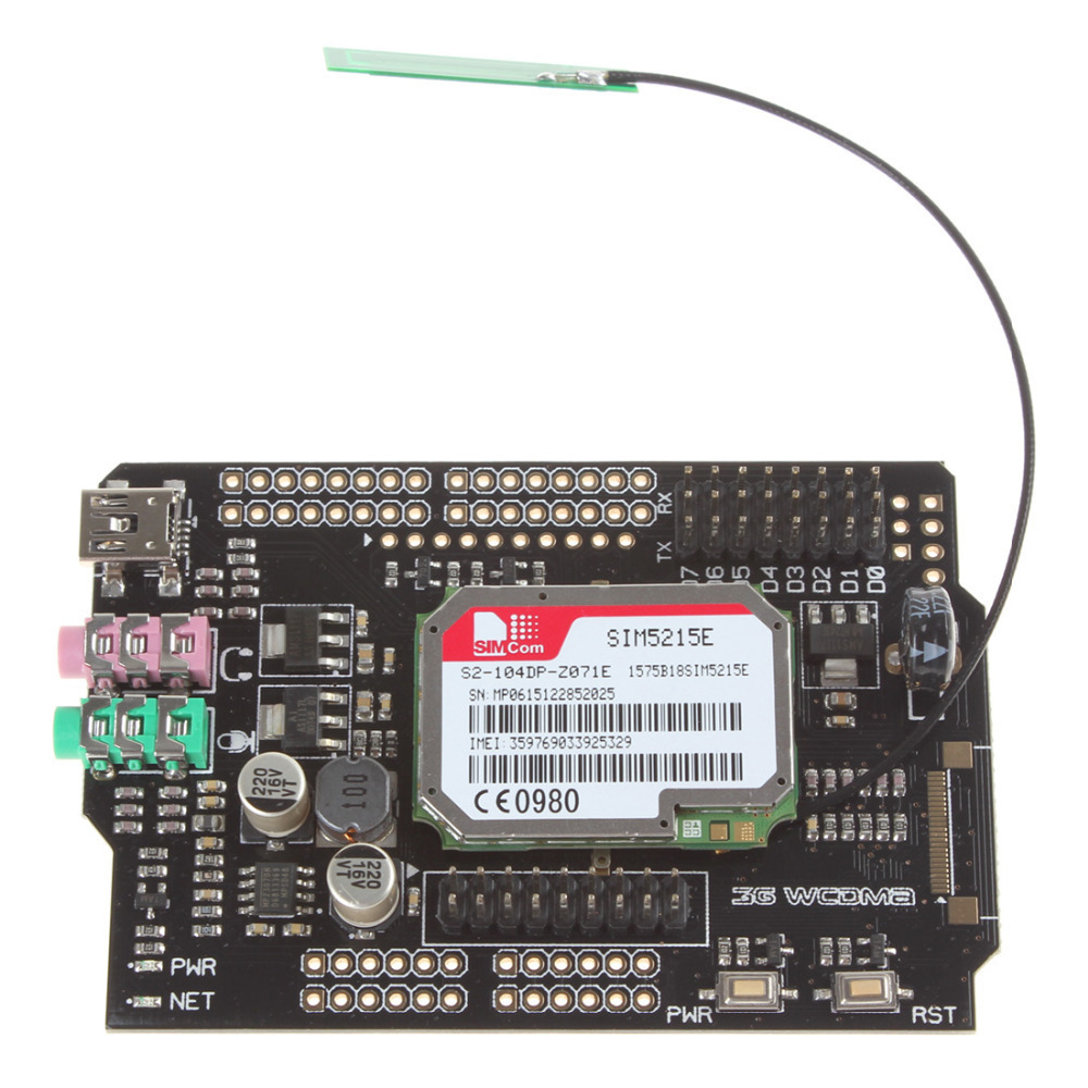 3g shield expansion board module with camera interface & video telephony support