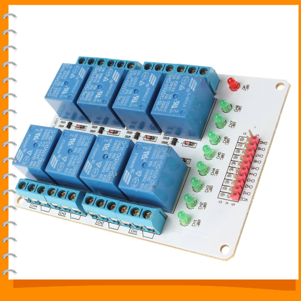 8 channel 5v / 12v / 24v relay module board bk_rl8_01 8 channel 5v / 12v / 24v relay module board bk_rl8_01