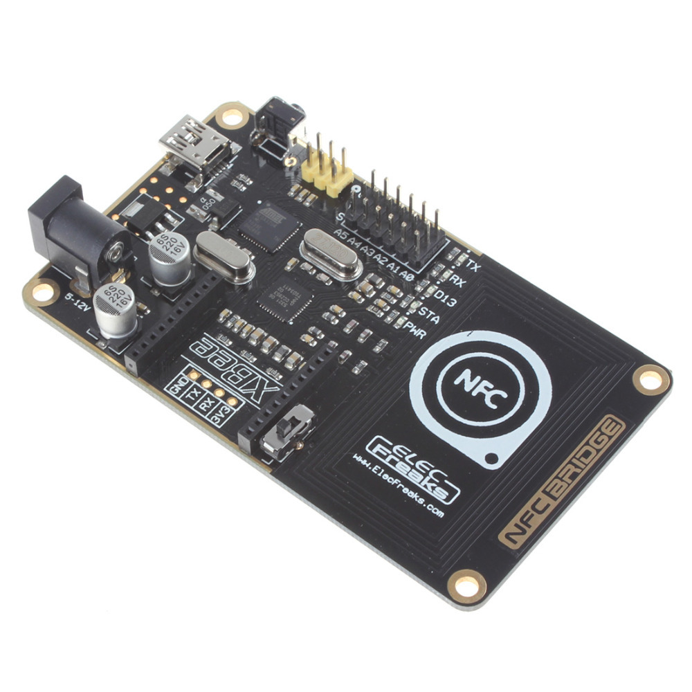 nfc bridge board composed of pn532 module & mainboard control module (atmega32u4) & xbee interface