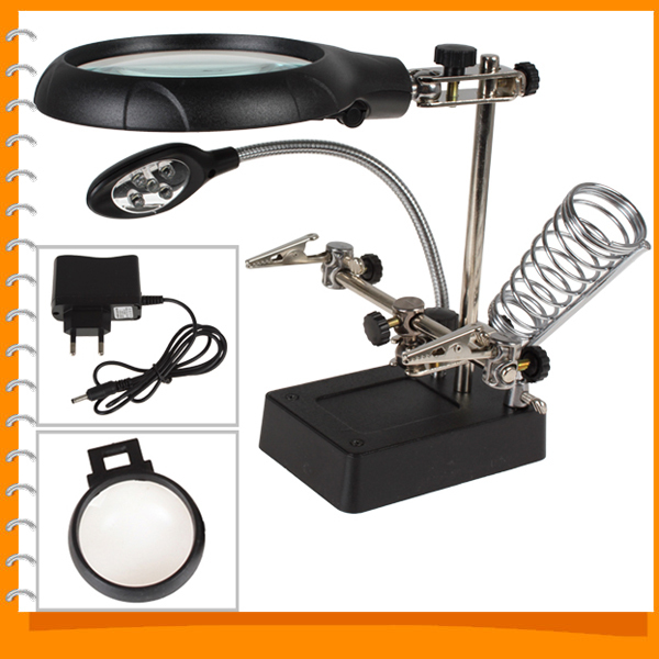 2.5x 7.5x 10x led light magnifier & desk lamp helping hand repair clamp alligator auxiliary clip stand desktop magnifying tool 2.5x 7.5x 10x led light magnifier & desk lamp helping hand repair clamp alligator auxiliary clip stand desktop magnifying tool