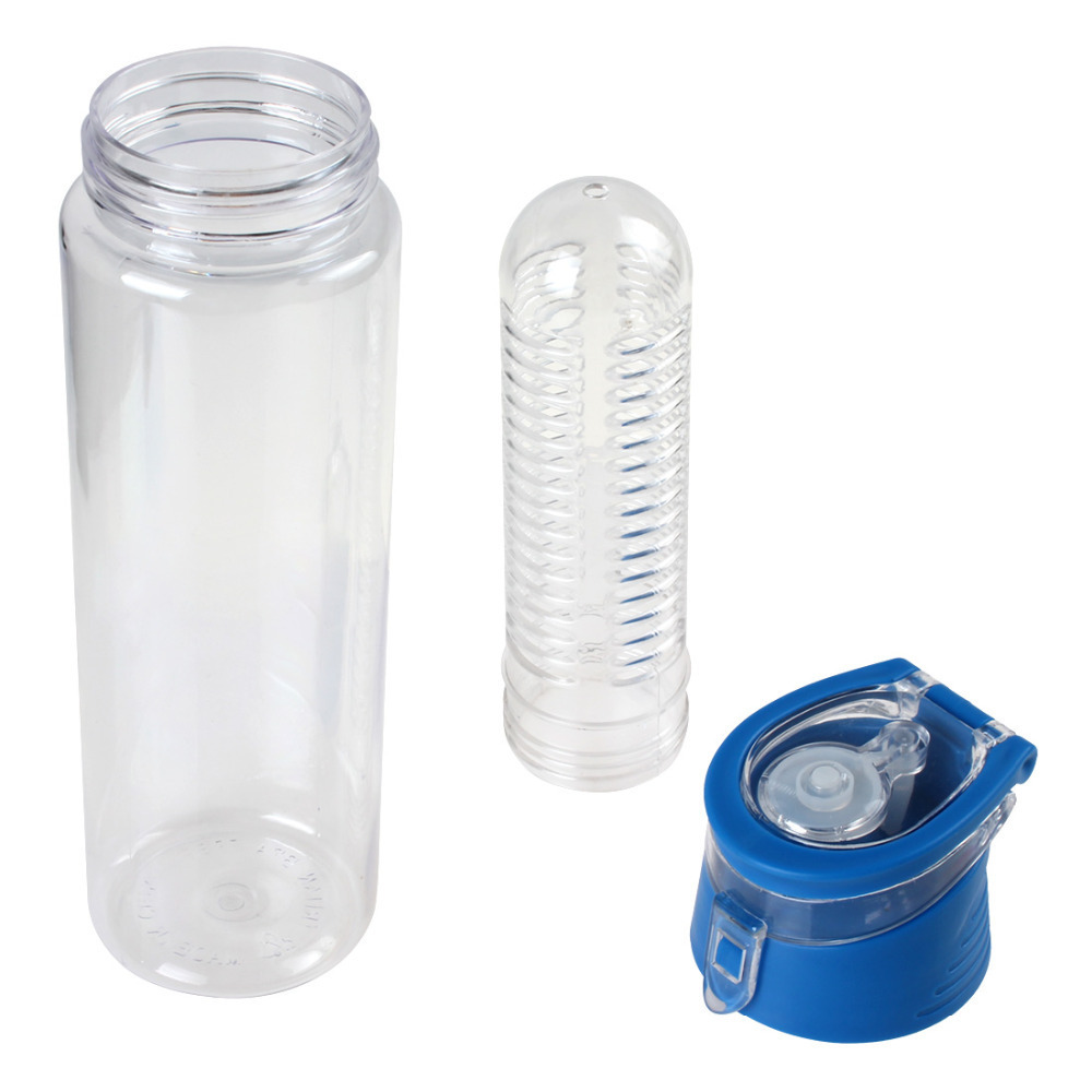 700ml sport health tritan water fruit infuser bottle water fruit infusion bottle cup with flip lid ( black / blue / red )