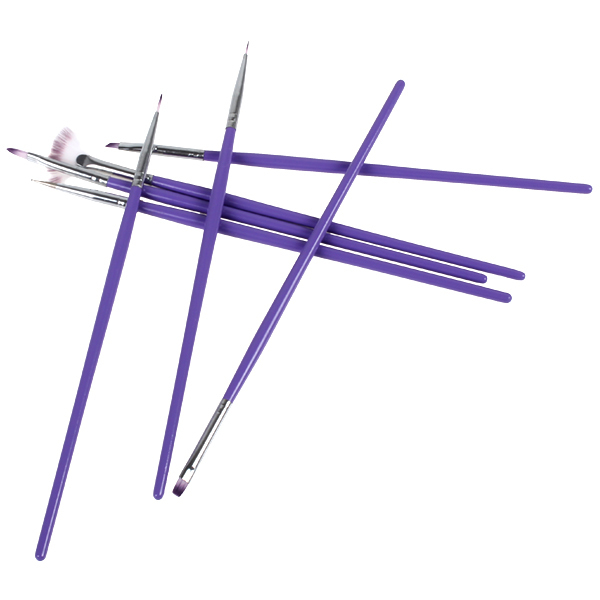 7pcs/set! professional purple nail art design brush pen nail drawing painting dotting tool set for manicure