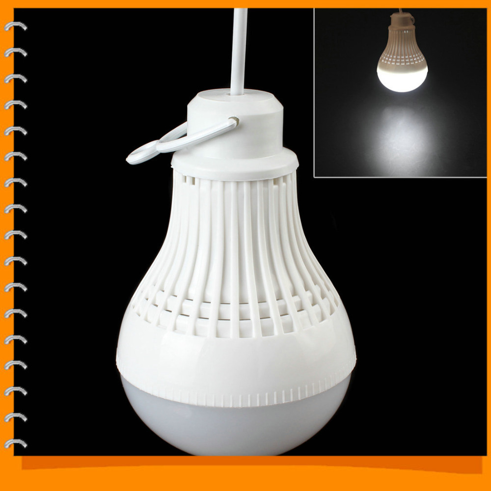 7w portable mini usb led bulb light energy saving white light led reading lamp with handle / switch