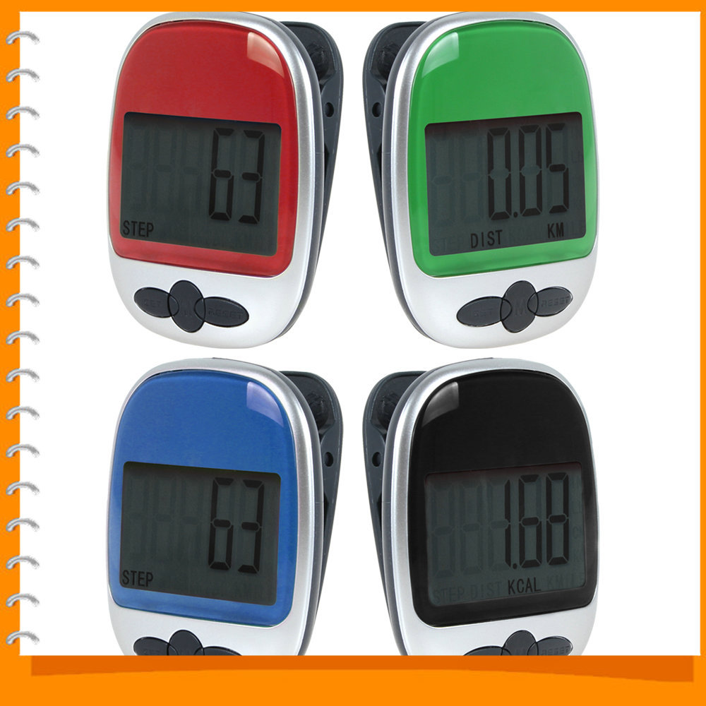 big abs lcd multifunction electronic pedometer step calorie counter passometer with walking distance counter / body fat analyzer
