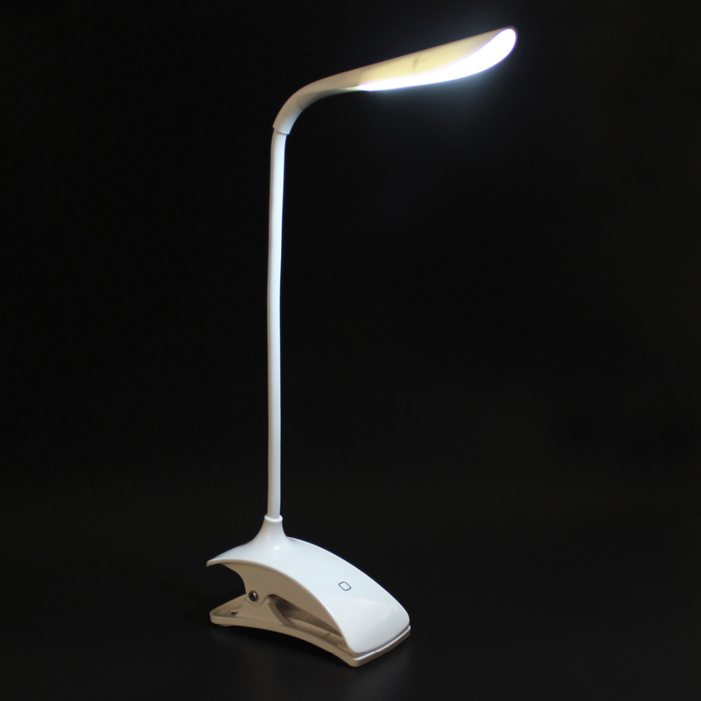 dimmable usb rechargeable touch sensor led table desk lamp light flexible clip on 14 leds bedside book reading lamp for bed